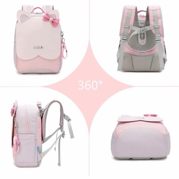 Lisinuo Accessories | Pink Cat Ear Backpack | Color: Pink - Picture 2 of 3